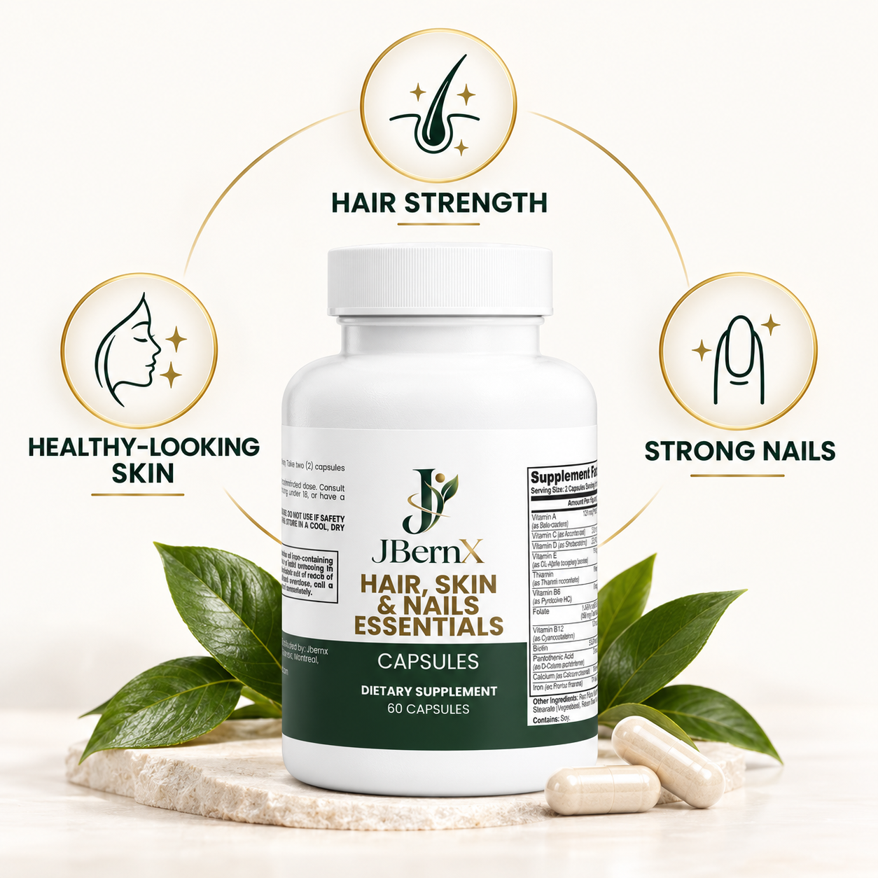 JBernX Hair, Skin & Nails Essentials Capsules